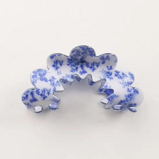 Vintage Porcelain Light Blue Claw Clip