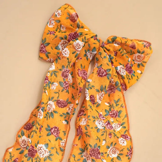 Floral Organza Bow