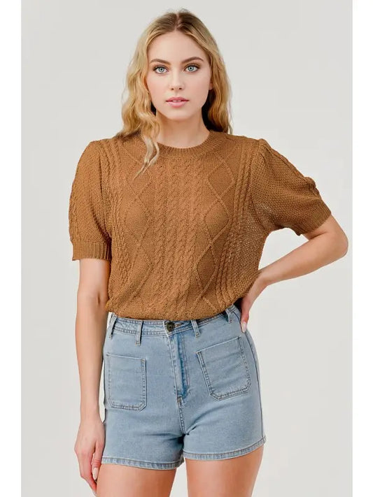 Cable Knit Top