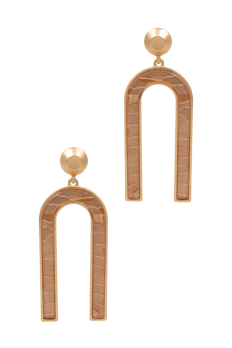 Brown Arch Earrings