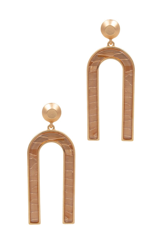 Brown Arch Earrings