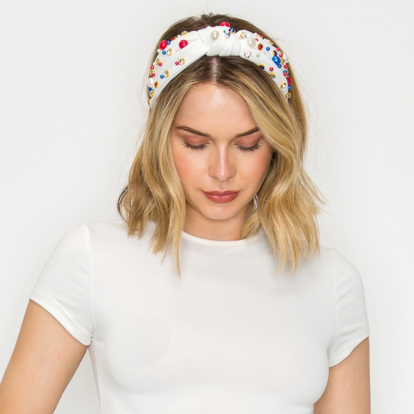 Patriotic Bling Headbands- Blue or White
