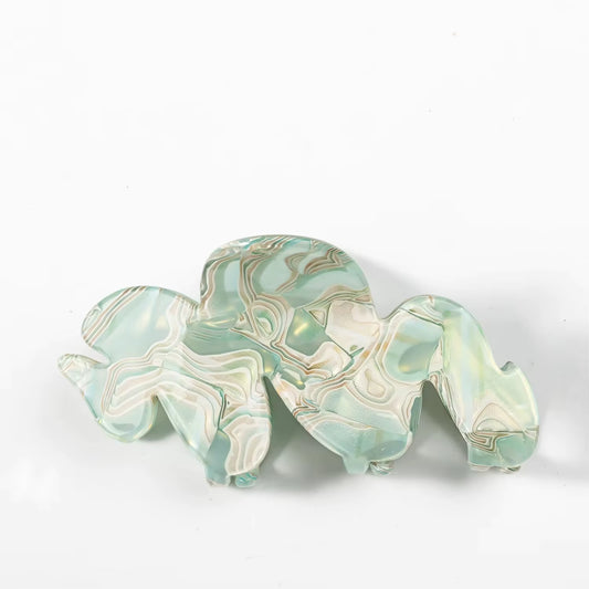 Blue Wavy Claw Clip