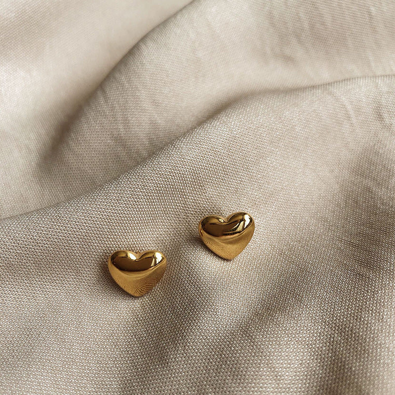 Mini Gold Heart Studs