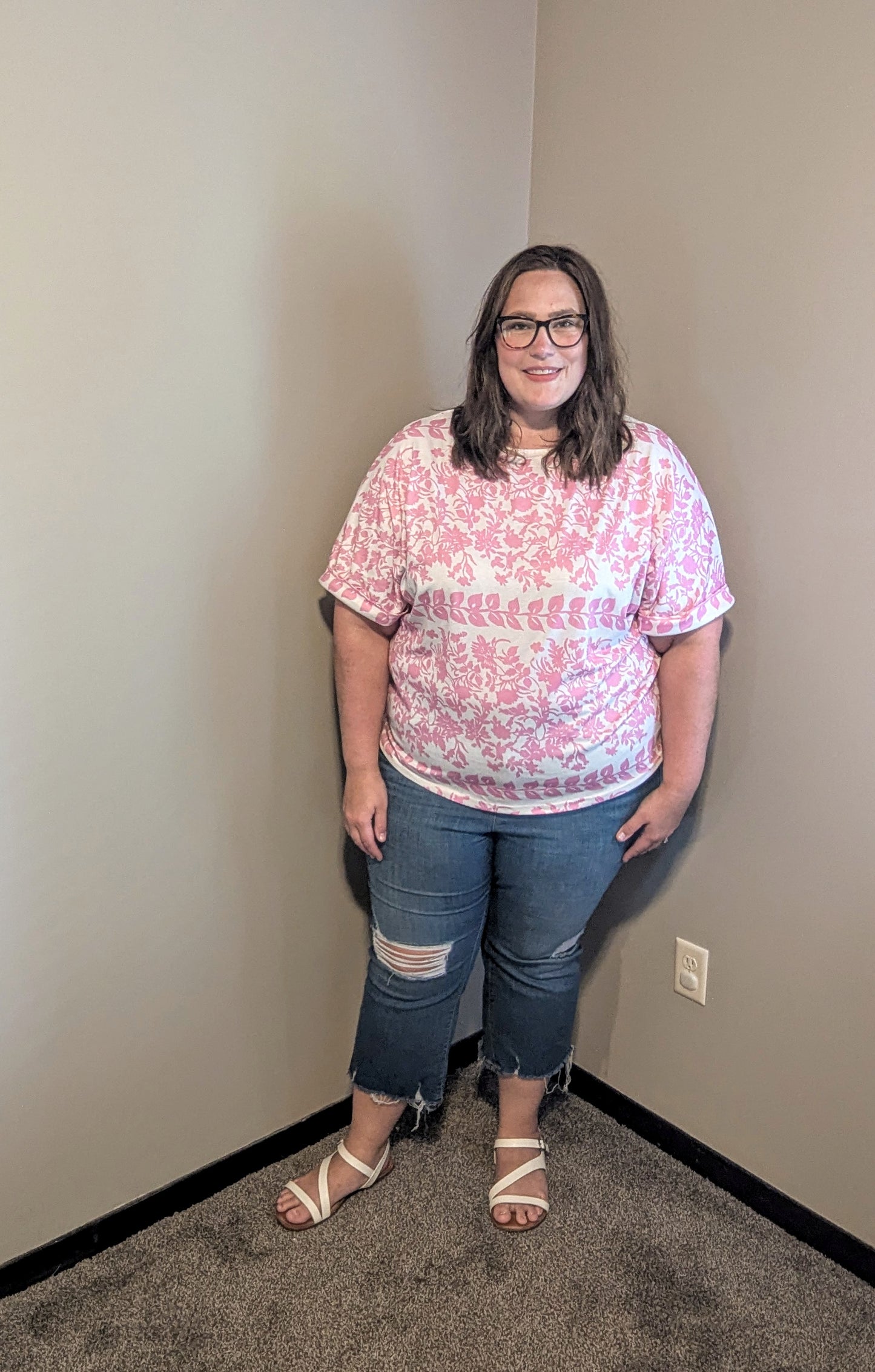 Pink Floral Top