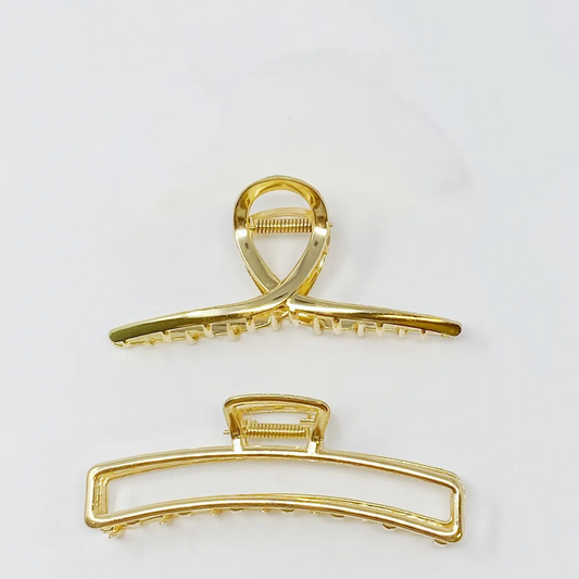 Large Gold Claw Clips