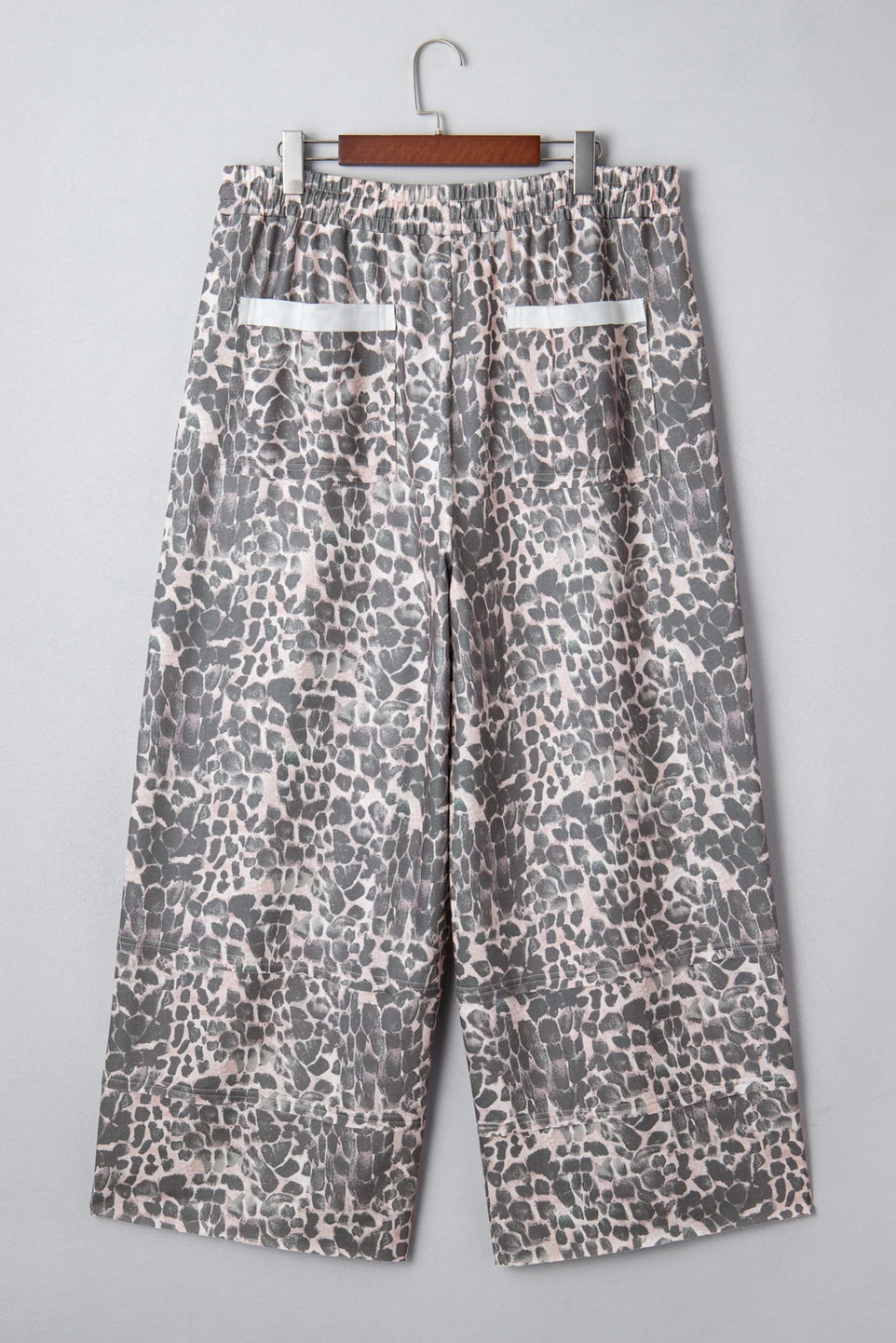 Leopard Raw Edge Patch Pocket Pants