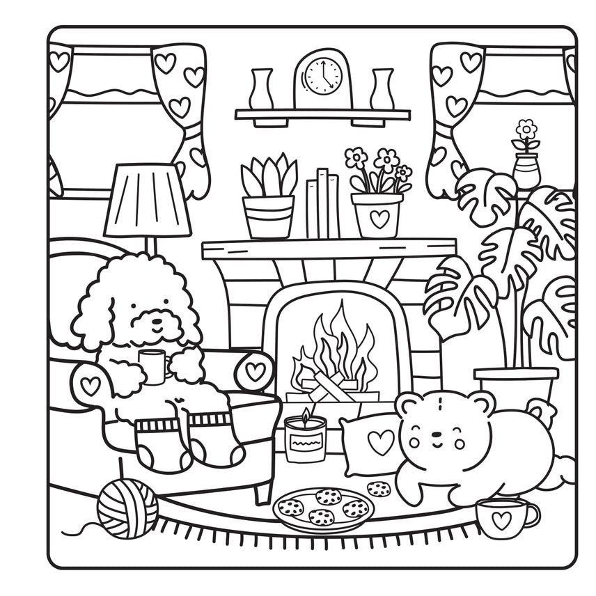 Cozy & Calm Coloring Book