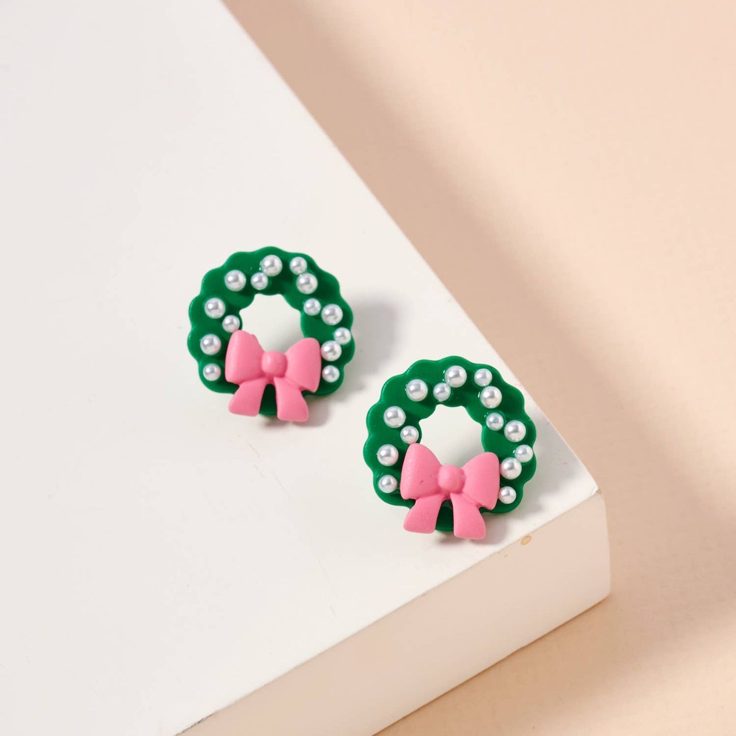 Christmas Wreath Stud Earrings