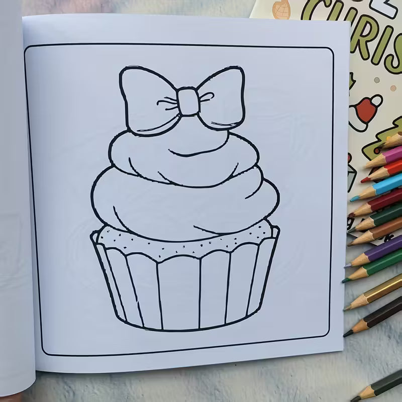 Cozy Girl Christmas Coloring Book