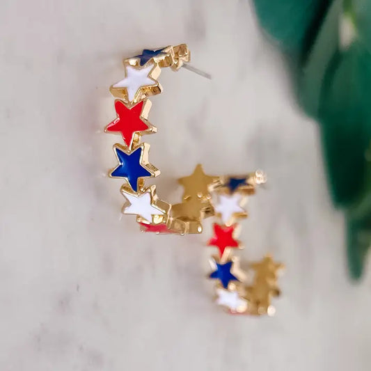 Patriotic Star Hoops