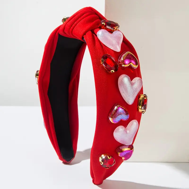 Beaded Heart Headband