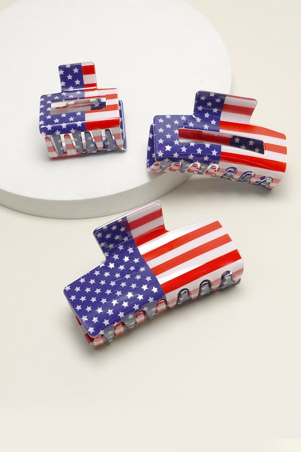 4th of July Claw Clips