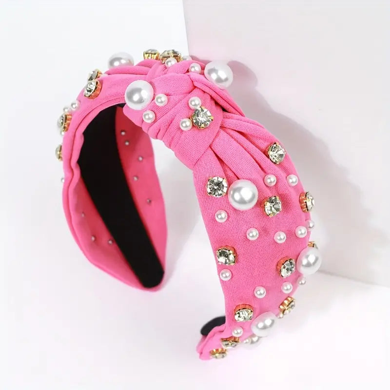 Hot Pink Jeweled Headband