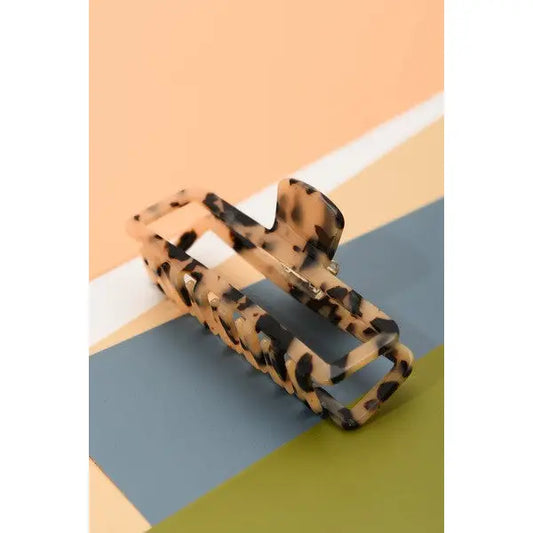 Large Cream Tortoise Claw Clip