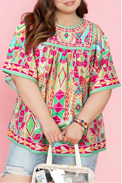 Tribal Print Blouse