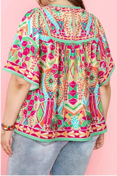 Tribal Print Blouse