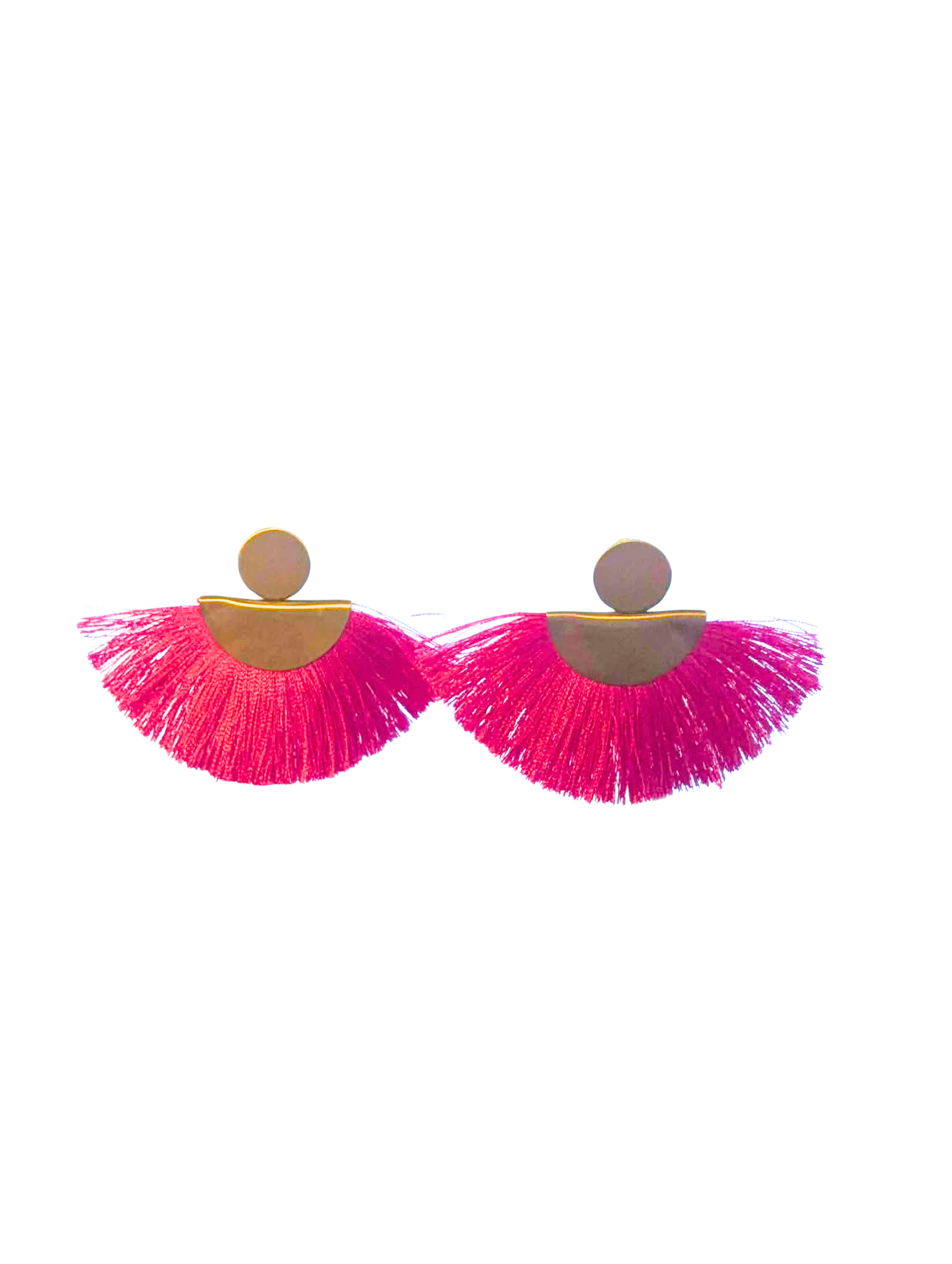 Pink Fringe Earrings