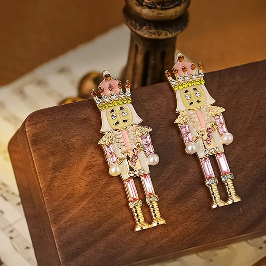 Pink Nutcracker Earrings