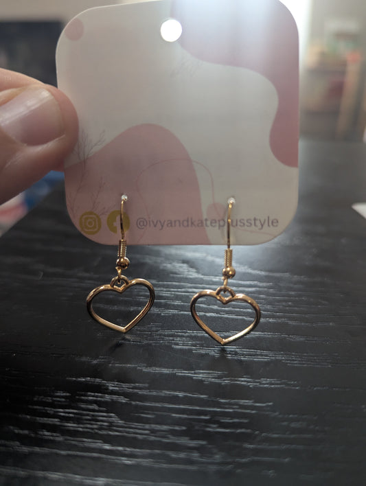 Small Gold Heart Earrings