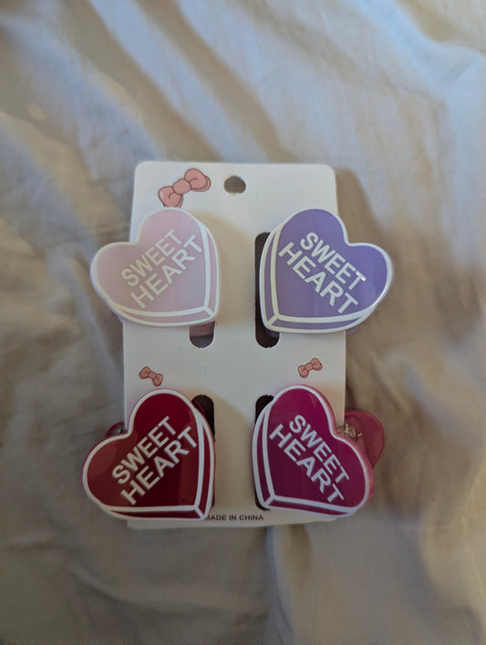 Sweet Heart Claw Clips