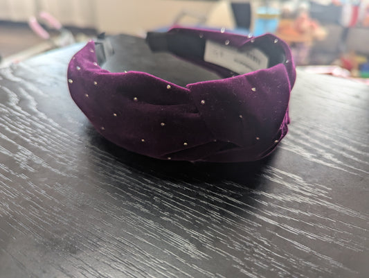 Plum Rhinestone Headband
