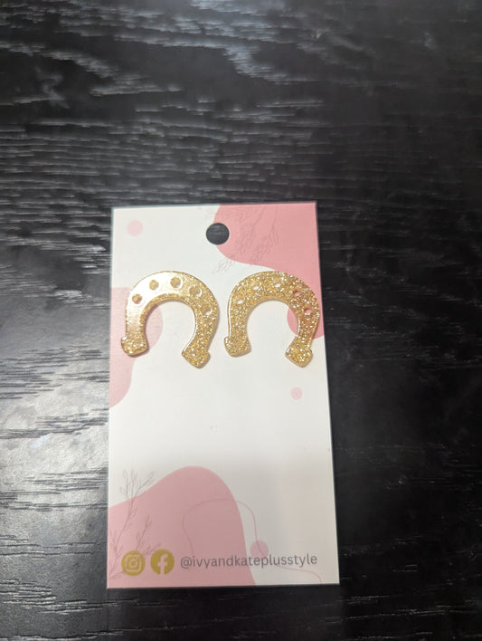 Gold Horseshoe Earrings