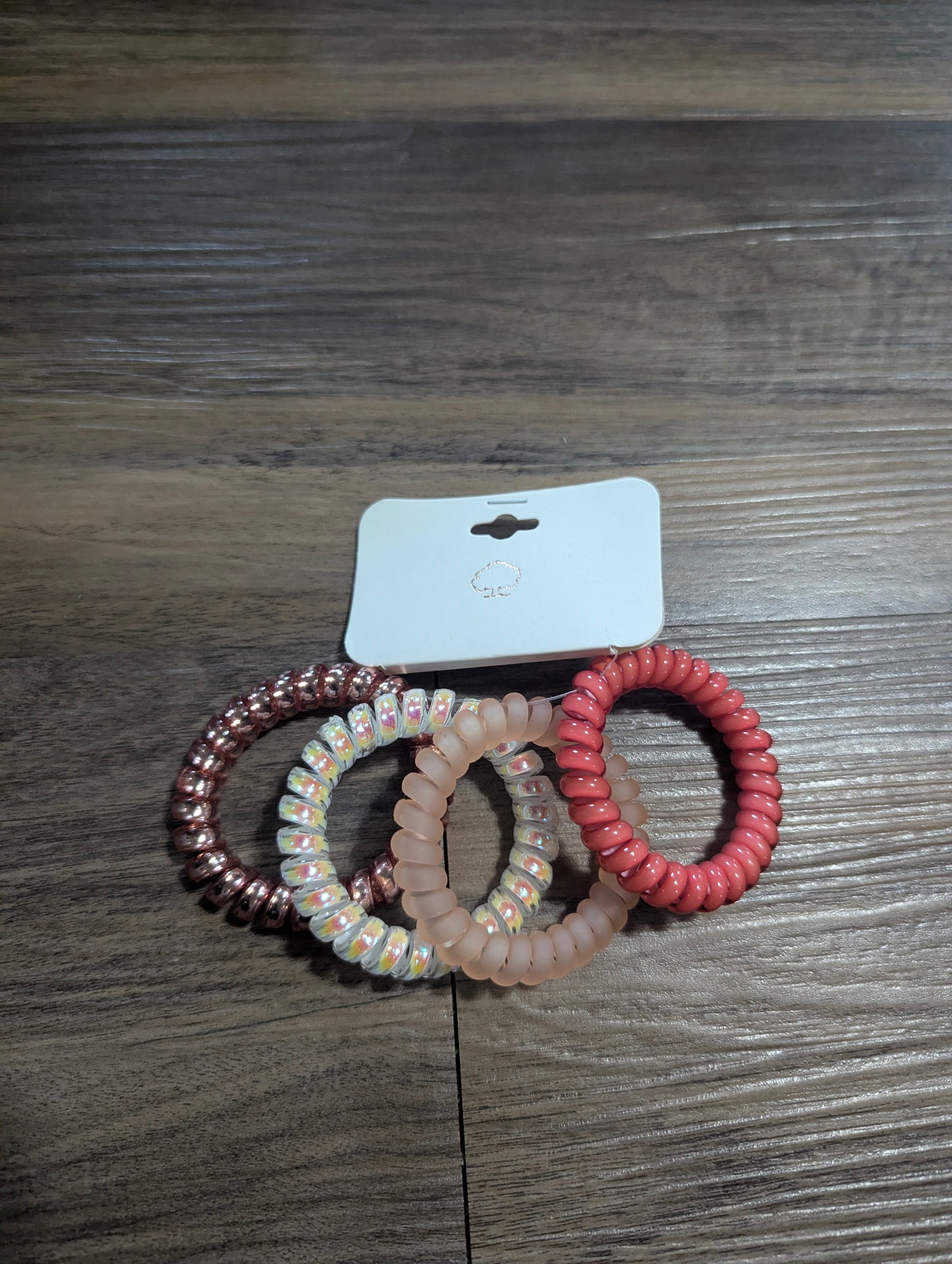Ruby Red Spiral Hair Ties
