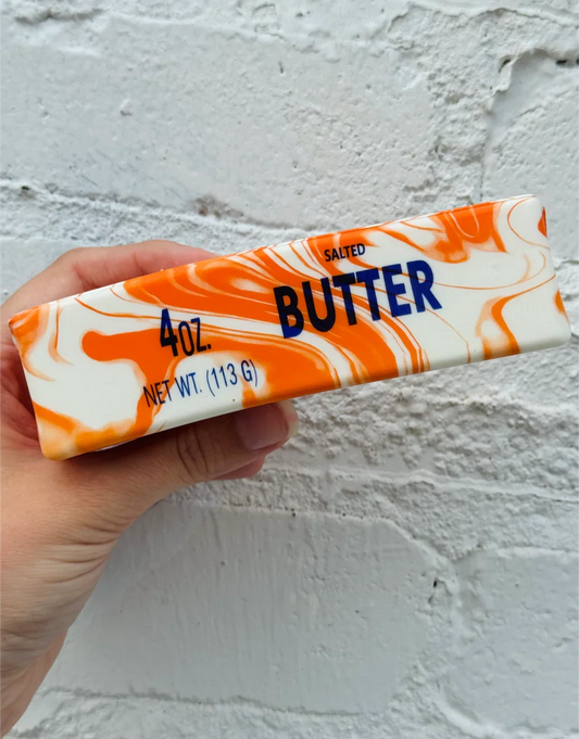 Orange Marbled Butter Squishy
