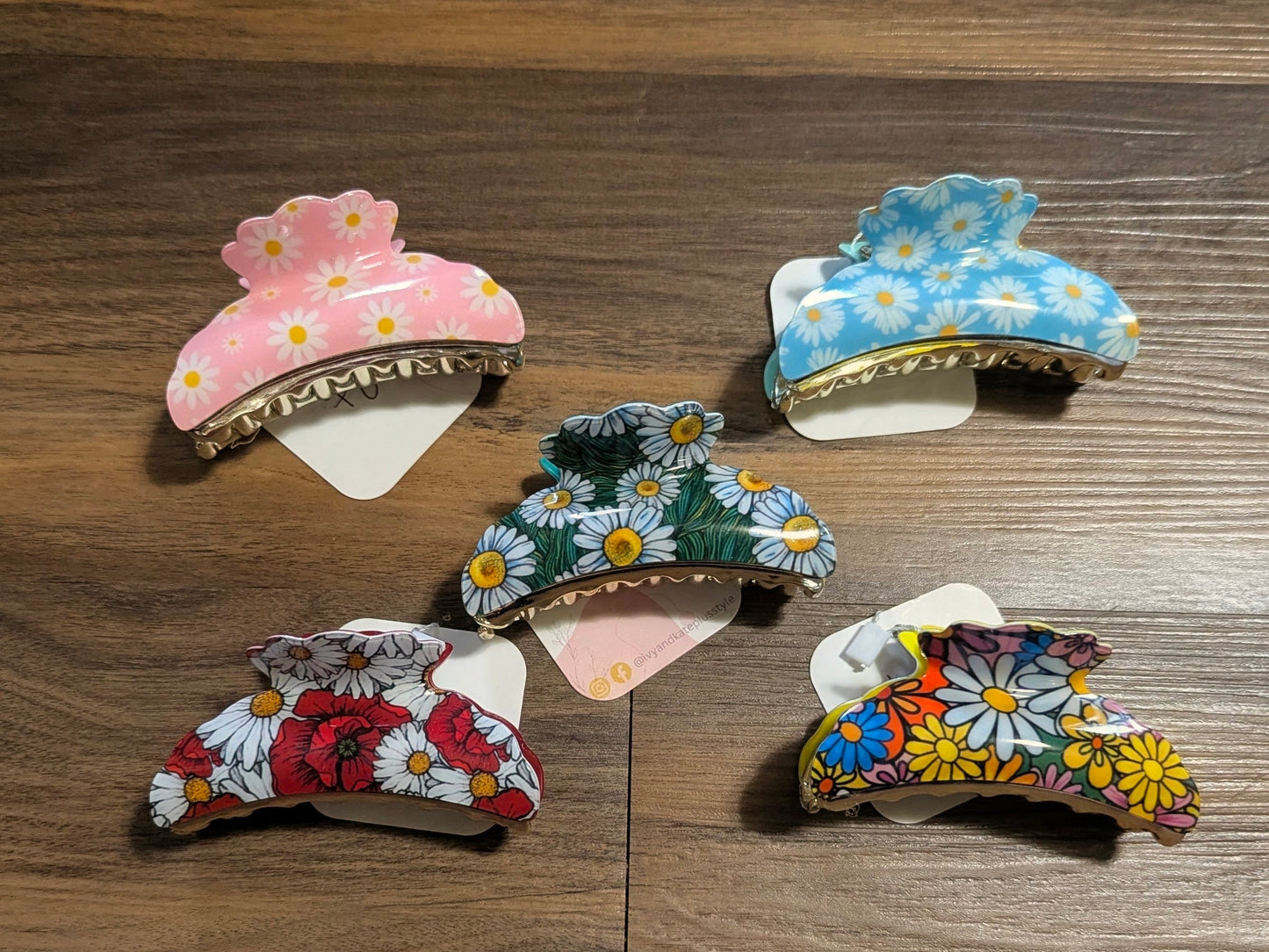 Floral Claw Clips