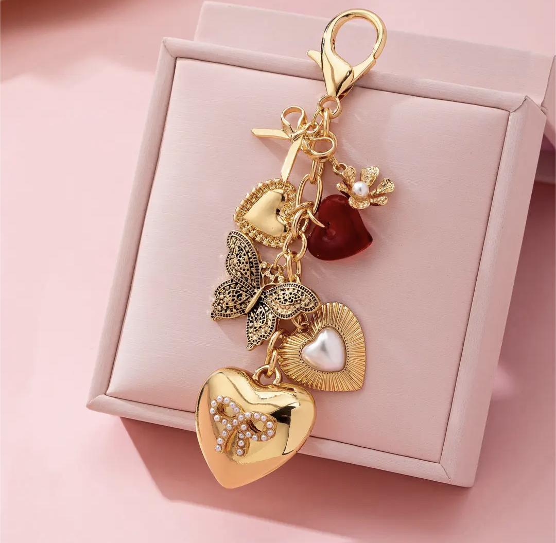 Butterfly Heart Bag Charm