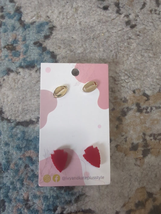 Arrowhead Football Earrings