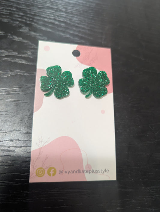 Large Shamrock Earrings