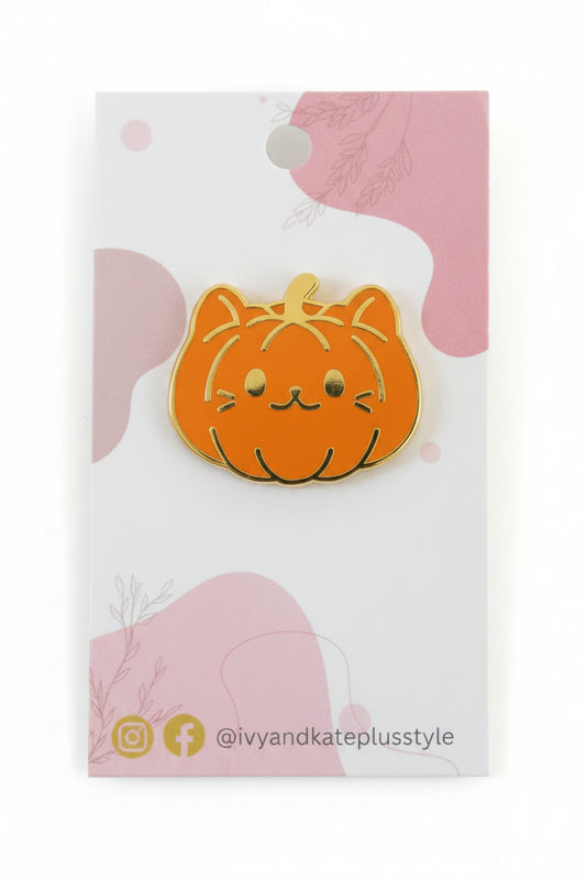 Pumpkin Cat Enamel Pin