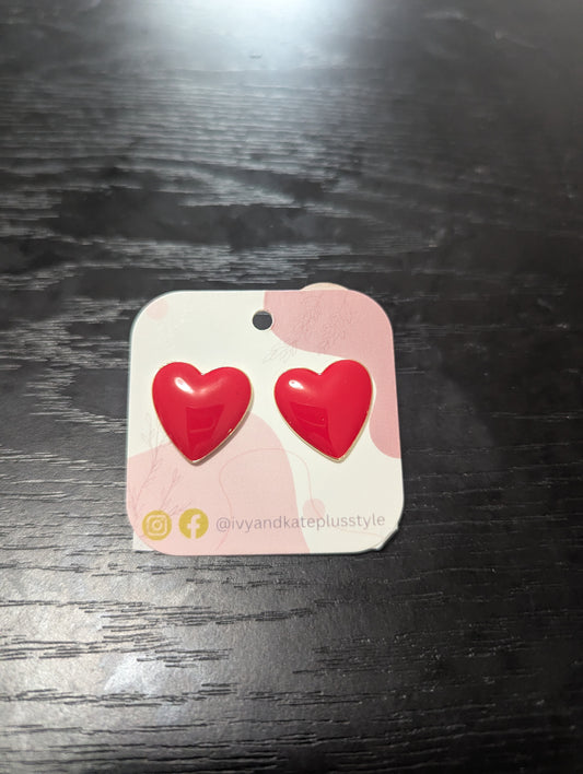 Red Heart Earrings