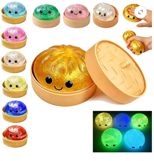 Glitter Glow in the Dark Dumpling Squishy