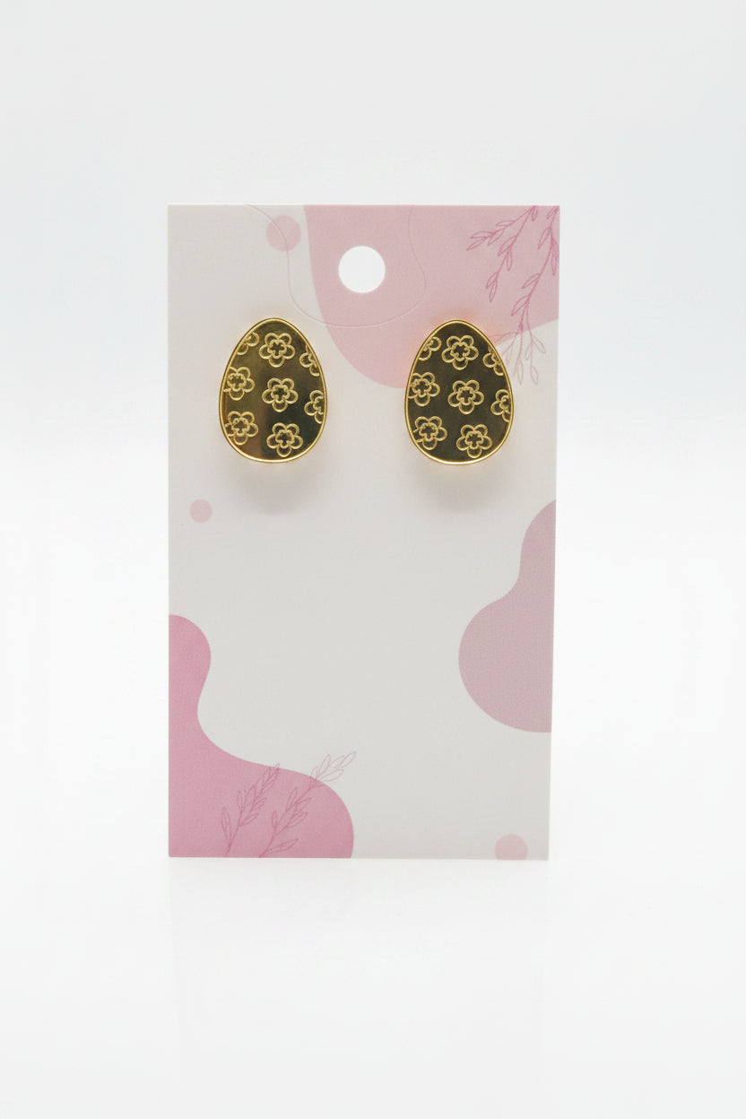 Floral Easter Egg Earrings