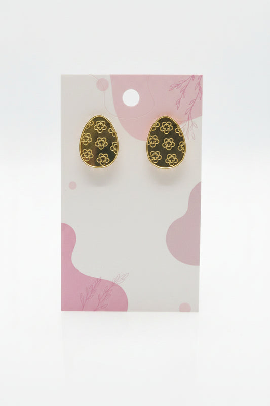 Floral Easter Egg Earrings
