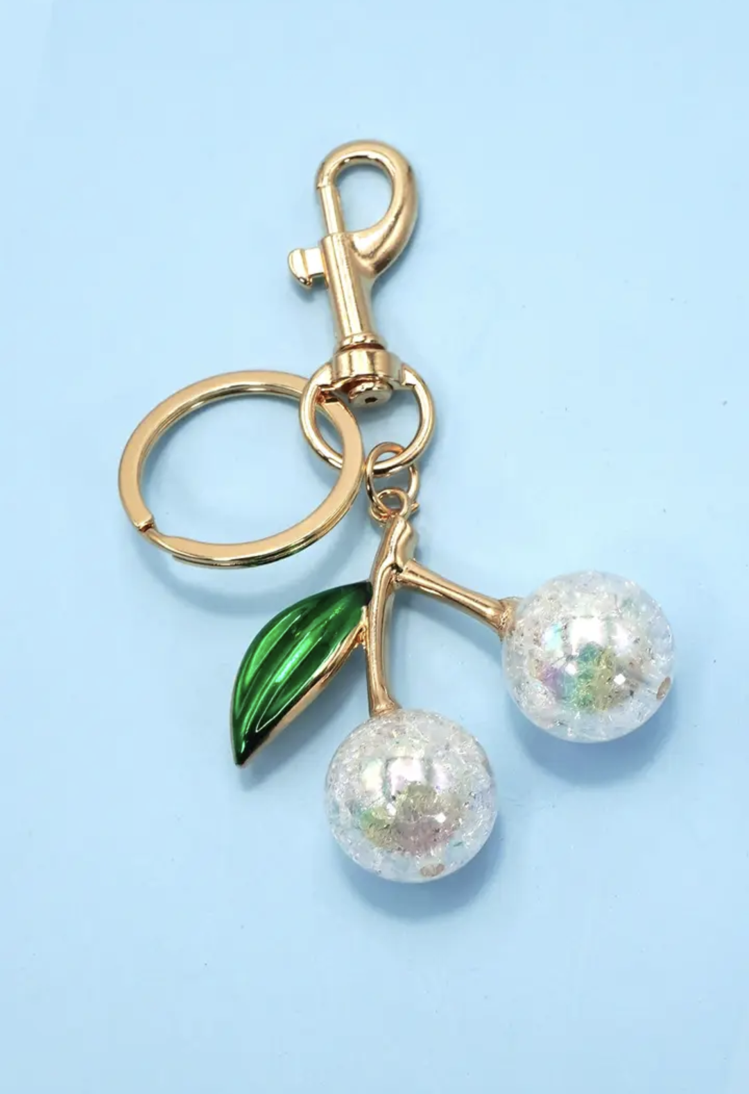 White Cherry Bag Charm