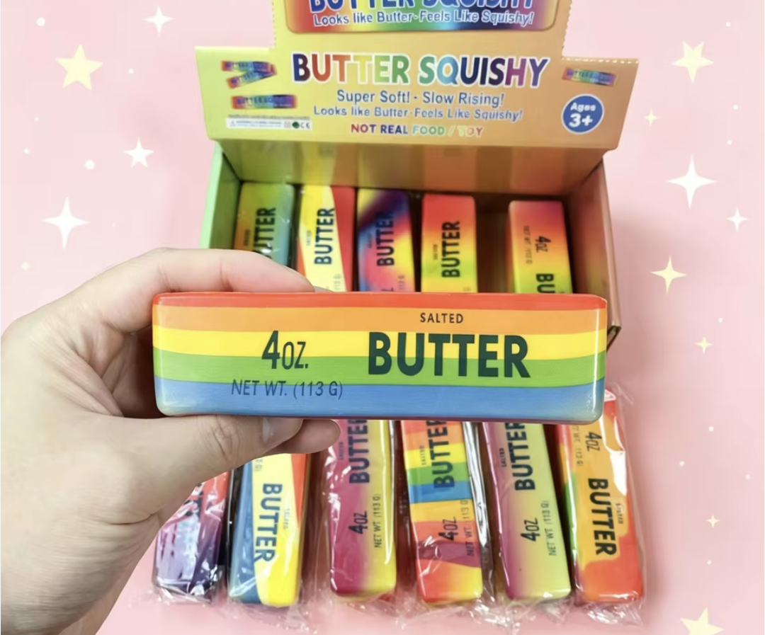Rainbow Stripe Butter Squishy