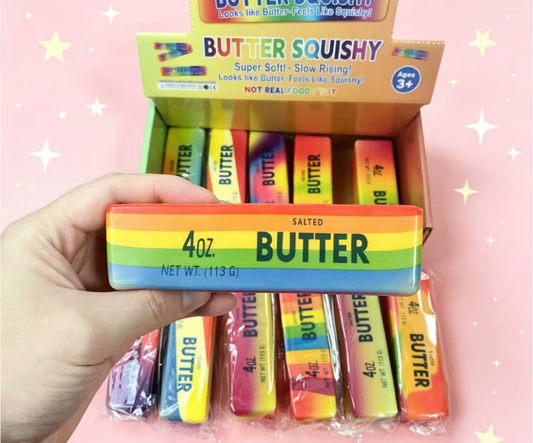 Rainbow Stripe Butter Squishy