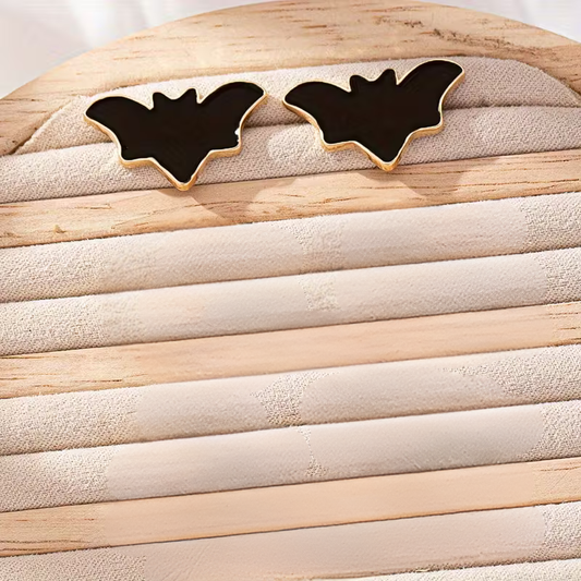 Enamel Bat Earrings