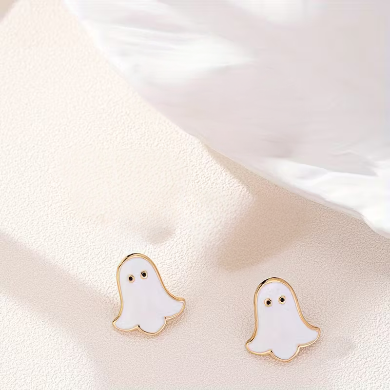 Enamel Ghost Earrings